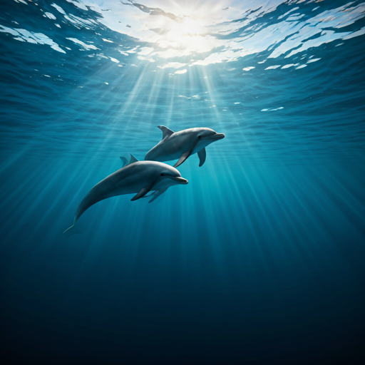 Dolphins in the clear waters of the Bohol Sea