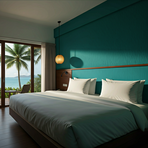 Modern tropical apartelle room in Bohol